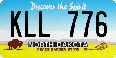 ND license plate KLL776