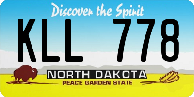 ND license plate KLL778