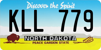 ND license plate KLL779