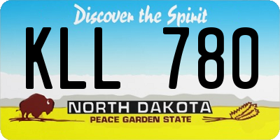 ND license plate KLL780