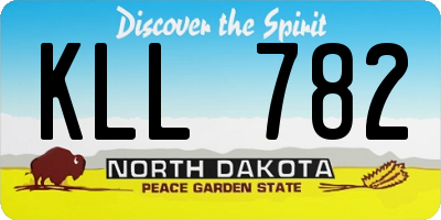 ND license plate KLL782
