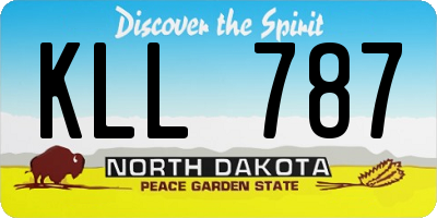ND license plate KLL787