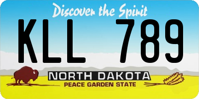 ND license plate KLL789