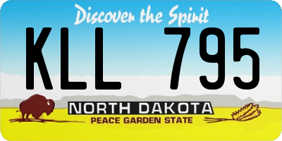 ND license plate KLL795