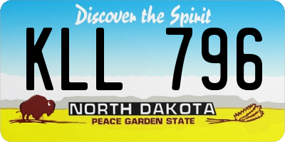 ND license plate KLL796
