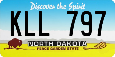ND license plate KLL797