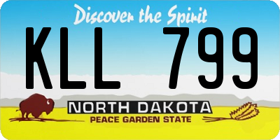 ND license plate KLL799