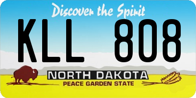 ND license plate KLL808
