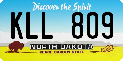 ND license plate KLL809