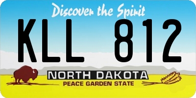 ND license plate KLL812