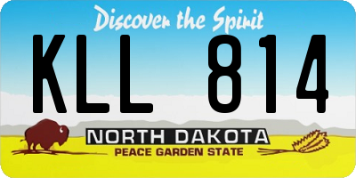 ND license plate KLL814