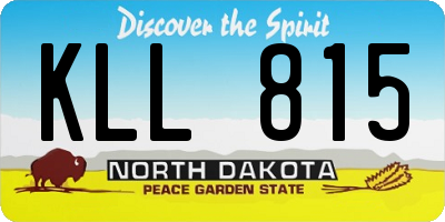 ND license plate KLL815