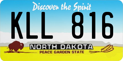 ND license plate KLL816