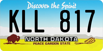 ND license plate KLL817