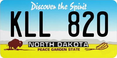 ND license plate KLL820