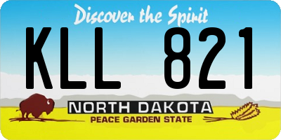 ND license plate KLL821