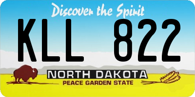 ND license plate KLL822