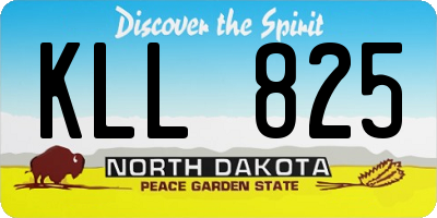 ND license plate KLL825