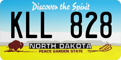 ND license plate KLL828