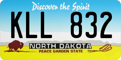 ND license plate KLL832