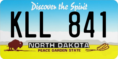 ND license plate KLL841