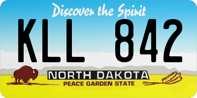 ND license plate KLL842