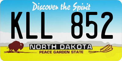 ND license plate KLL852
