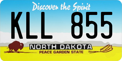 ND license plate KLL855
