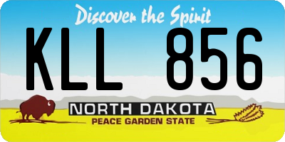ND license plate KLL856