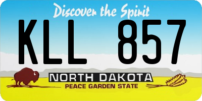 ND license plate KLL857