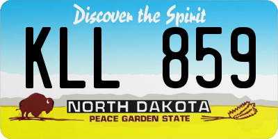 ND license plate KLL859