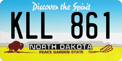 ND license plate KLL861