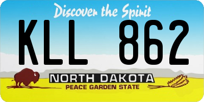 ND license plate KLL862