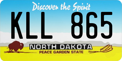 ND license plate KLL865