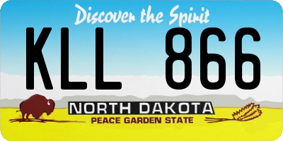 ND license plate KLL866
