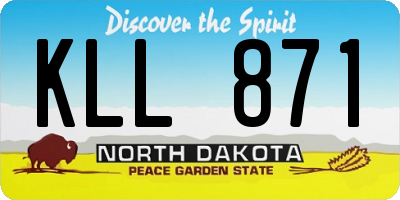 ND license plate KLL871