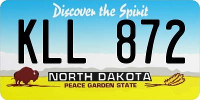 ND license plate KLL872