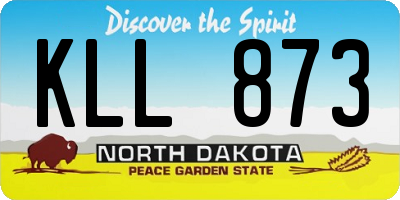 ND license plate KLL873