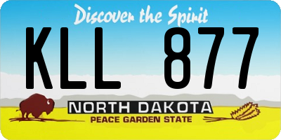 ND license plate KLL877