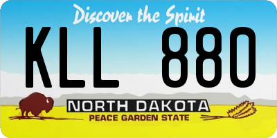 ND license plate KLL880
