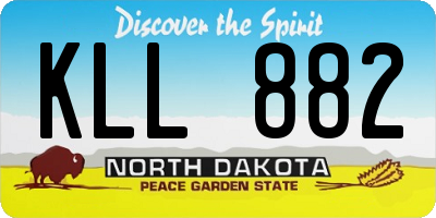 ND license plate KLL882