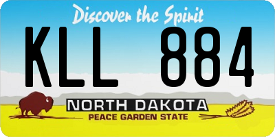 ND license plate KLL884