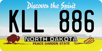 ND license plate KLL886