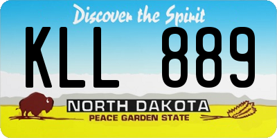 ND license plate KLL889