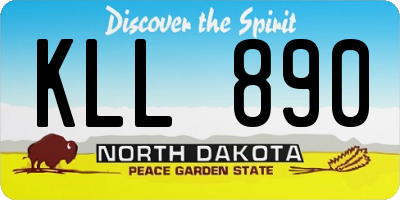 ND license plate KLL890