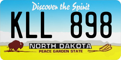 ND license plate KLL898