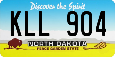 ND license plate KLL904