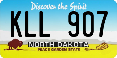 ND license plate KLL907