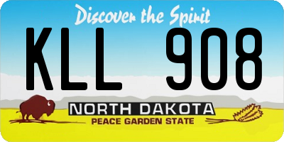 ND license plate KLL908