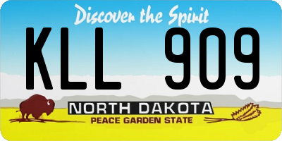 ND license plate KLL909
